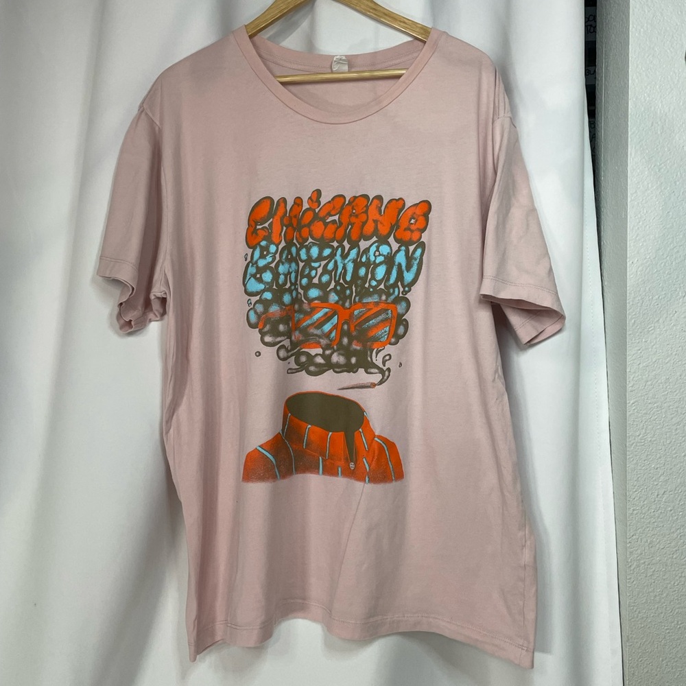 Alternative Apparel light pink Chicano Batman ‘Spliffman’ graphic band tee sz 2X